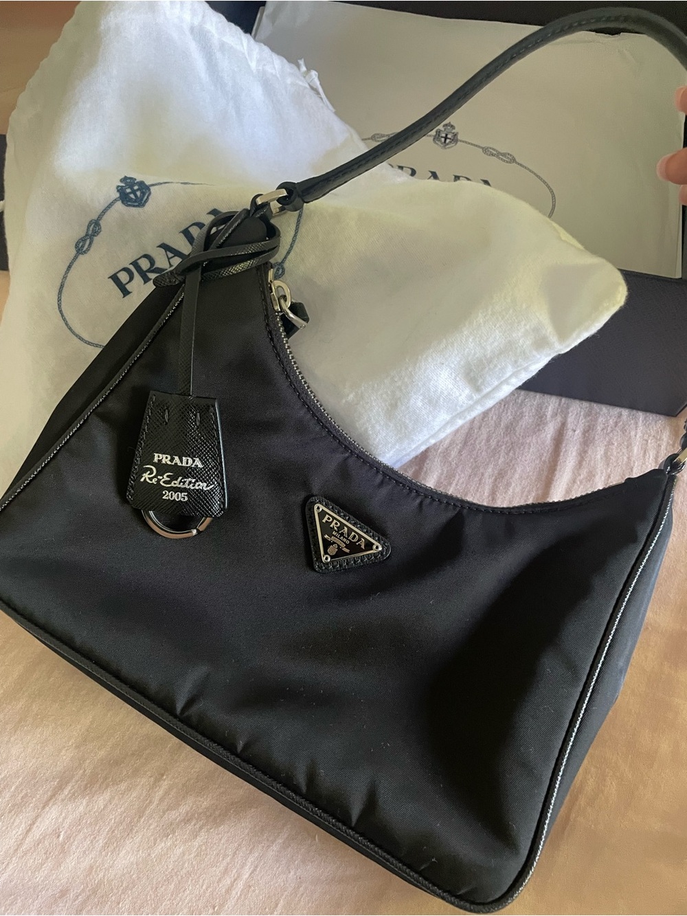 Prada Black Nylon Shoulder Bag 2005 - Picture 3 of 6